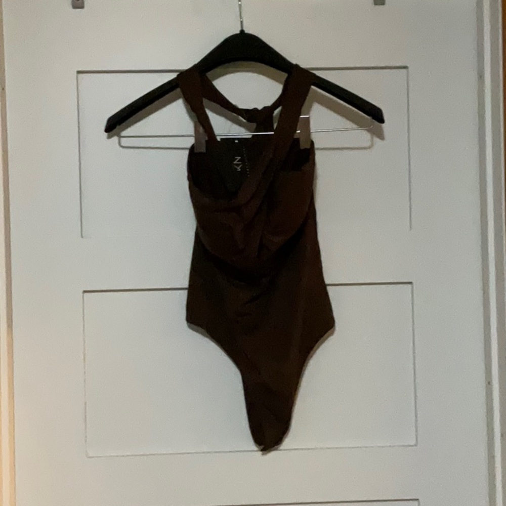 Klassy network brown keyhole bodysuit